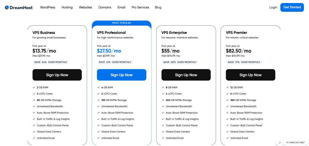 DreamHost là một nhà cung cấp VPS uy tín, lâu năm